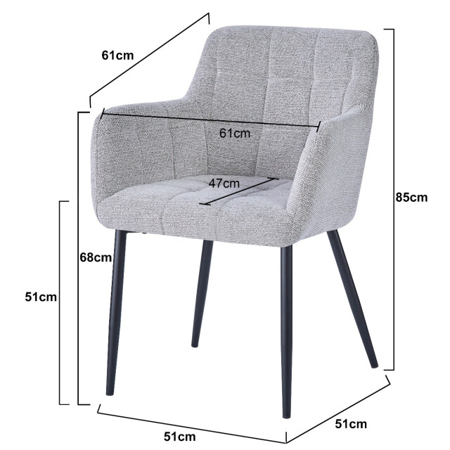 Livingfurn eetkamerstoel bronco toffee - set van 2 3186034 large