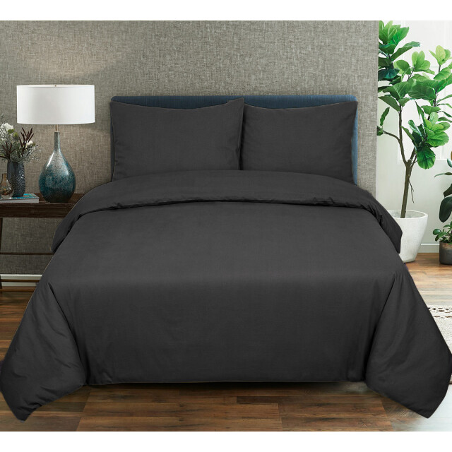 DoubleDry Dekbedovertrek 100% natuurlijk katoen lits jumeaux 240x200/220 cm + 3016639 large