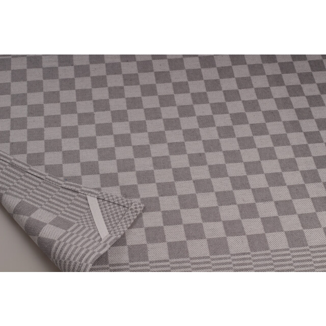 DoubleDry Theedoeken set 12 stuks 50x70 cm 100% katoen blokpatroon - 2826020 large