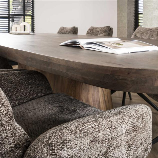 Hoyz eetkamertafel 300 arcadia oval massief acacia drift brown 3185953 large