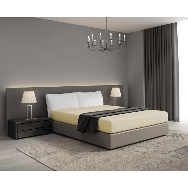 DoubleDry Hoeslaken flanel 100% zacht katoen tweepersoons 140x200 cm rondom 2827039 large