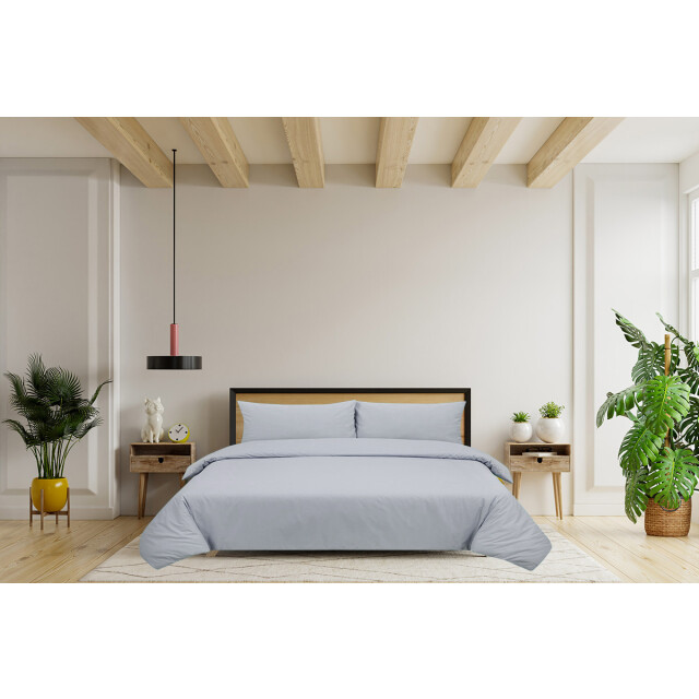 DoubleDry Dekbedovertrek 100% natuurlijk katoen lits jumeaux 240x200/220 cm + 3016638 large