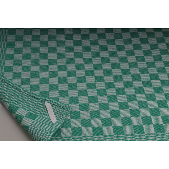 DoubleDry Theedoeken set 12 stuks 50x70 cm 100% katoen blokpatroon - 2826018 large