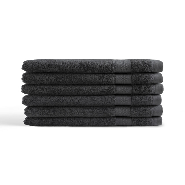 DoubleDry Washandjes hotel collectie 6 stuks 16x21 antraciet 2828217 large