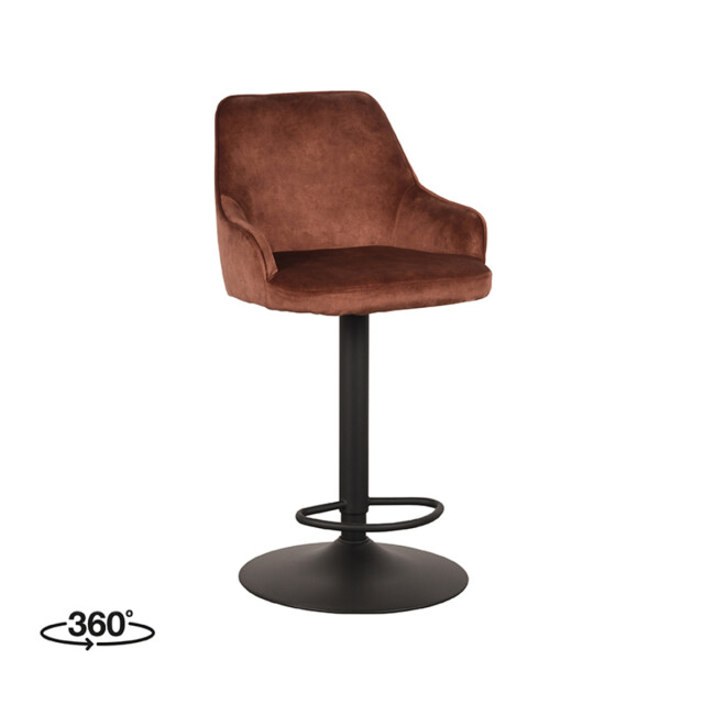 Label51 Barkruk fender rust velours 42 x 40cm set van 2 3183673 large