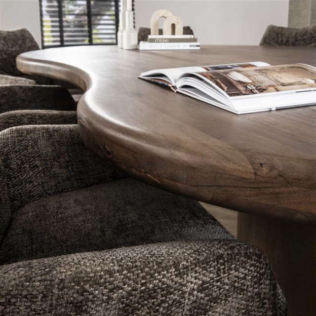 Hoyz eetkamertafel sculpture massief acacia drift brown 3185951 large