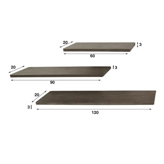 Hoyz wandschap ferro- brons antiek- set van 3 3183972 large