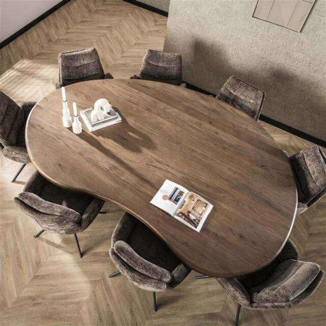 Hoyz eetkamertafel sculpture massief acacia drift brown 3185951 large