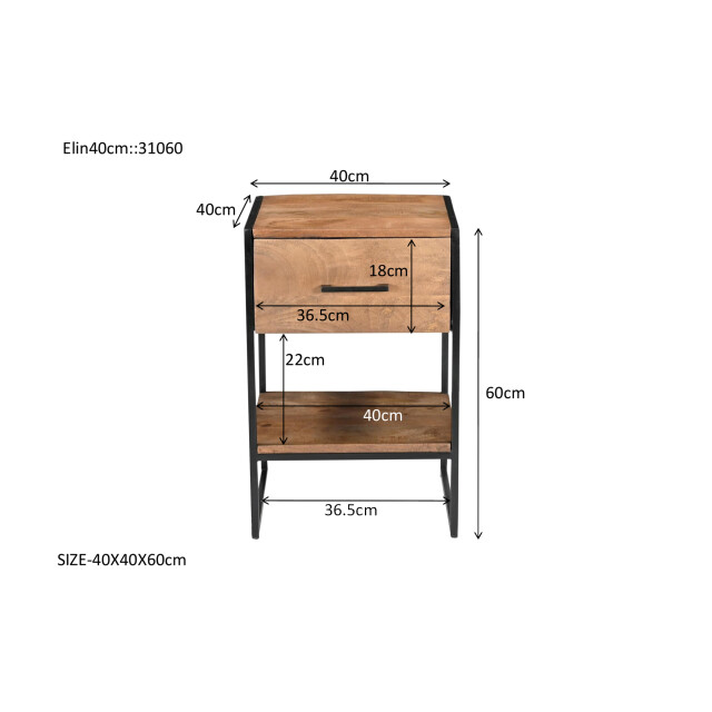 Livingfurn salontafel elin 40cm , zwart 3186011 large