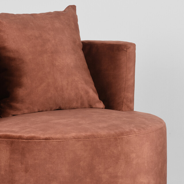 Label51 Fauteuil evy 90x90x75 cm rust velours 3183511 large