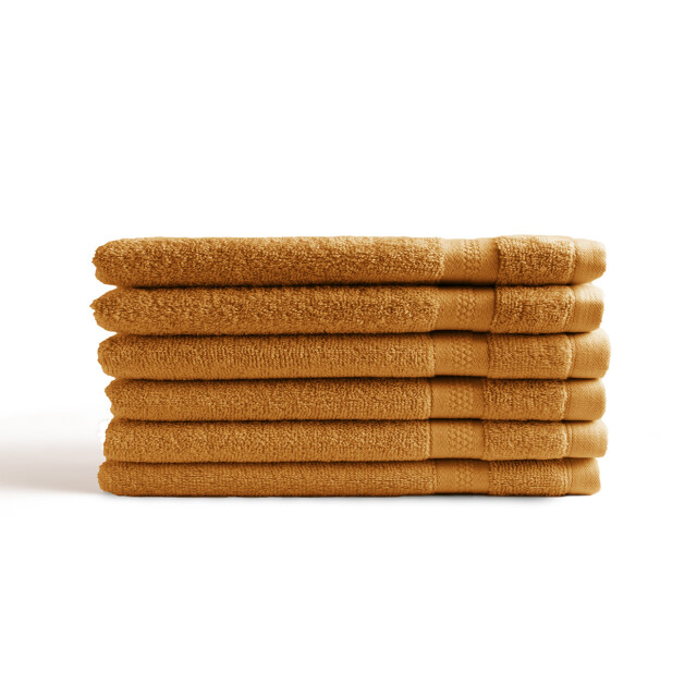 DoubleDry Washandjes hotel collectie 6 stuks 16x21 oker 2828218 large