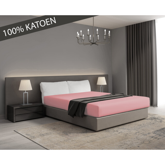 DoubleDry Hoeslaken jersey 100% katoen eenpersoons 90x200 cm zacht & 3173870 large