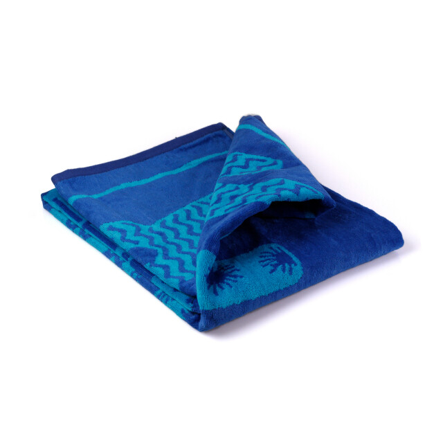 Phlox Strandlaken 100% katoen 1 zijde velour 90x160 summer blue 2904473 large