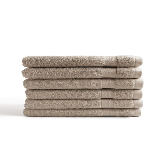 DoubleDry Washandjes hotel collectie 6 stuks 16x21 beige 2828215 large