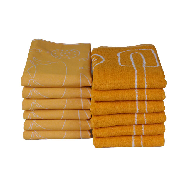 DoubleDry Theedoeken en keukendoeken set 12 stuks 100% katoen hoge 3169255 large