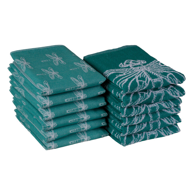 DoubleDry Theedoeken en keukendoeken set 12 stuks 100% katoen hoge 3169254 large