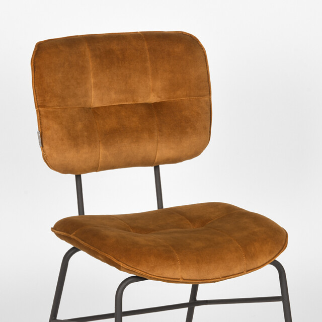 Label51 Eetkamerstoel dez oker velours set van 2 3183270 large