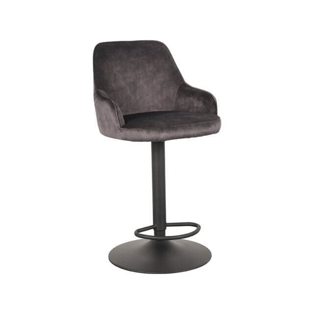 Label51 Barkruk fender antraciet velours 42 x 40cm set van 2 3183669 large