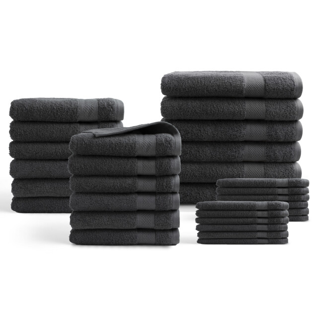 DoubleDry Hotel handdoeken 30-delig set 100% katoen 500 g/m2 zacht & 2825836 large
