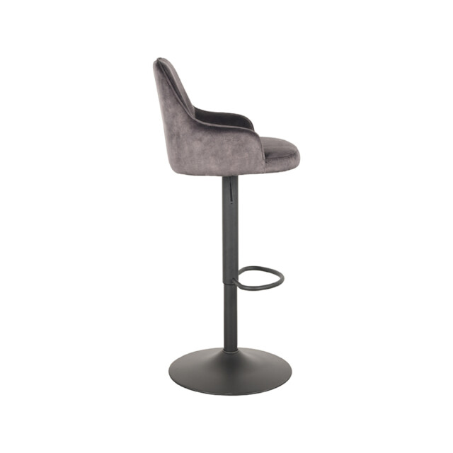 Label51 Barkruk fender antraciet velours 42 x 40cm set van 2 3183669 large