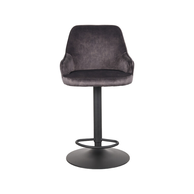 Label51 Barkruk fender antraciet velours 42 x 40cm set van 2 3183669 large