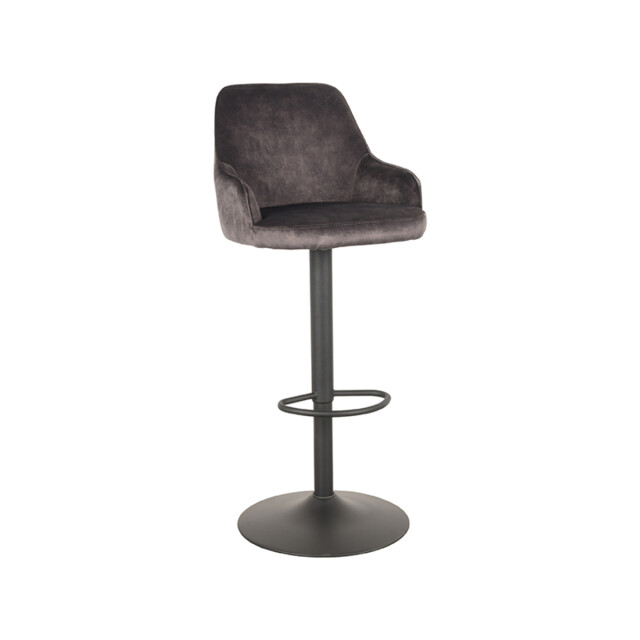 Label51 Barkruk fender antraciet velours 42 x 40cm set van 2 3183669 large