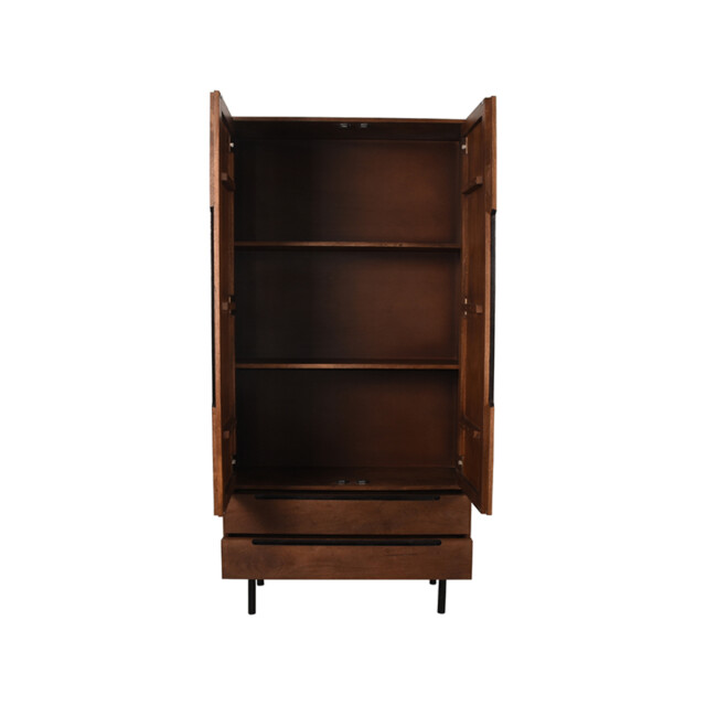 Label51 Bergkast rio espresso mangohout 2-deurs 200 cm 3187663 large