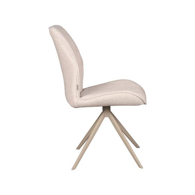 Label51 Eetkamerstoel comfy naturel boucle taupe onderstel set van 2 3183563 large