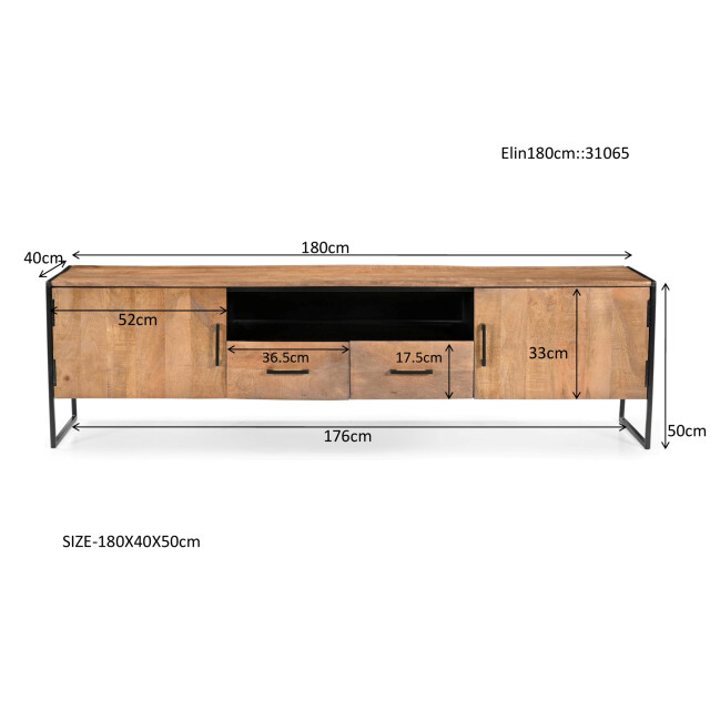 Livingfurn tv-meubel elin 180cm - 3186023 large