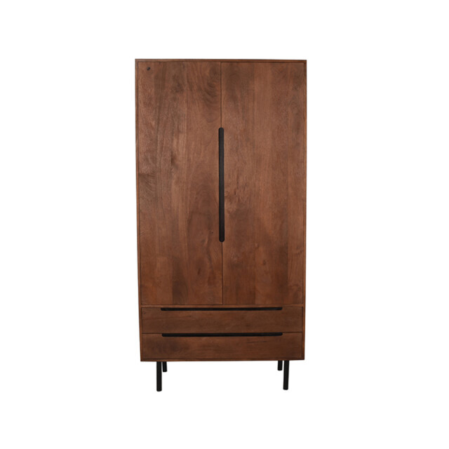 Label51 Bergkast rio espresso mangohout 2-deurs 200 cm 3187663 large
