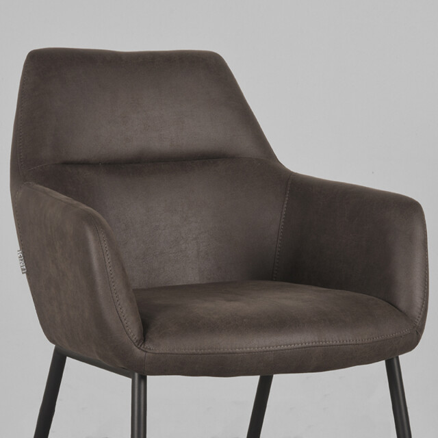 Label51 Eetkamerstoel lenny antraciet micro suede set van 2 3183502 large