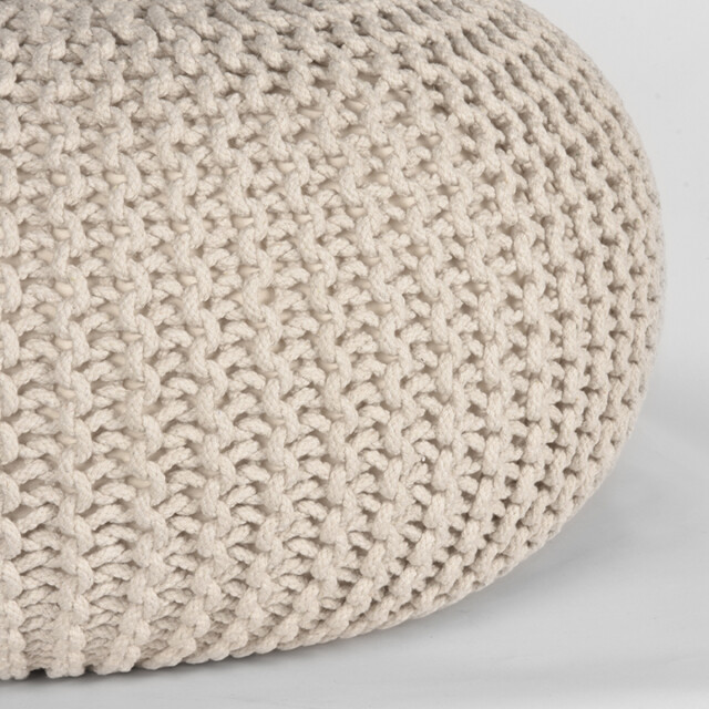 Label51 Poef knitted naturel katoen l 3183242 large