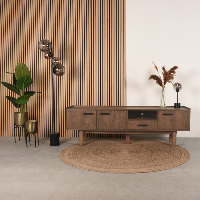 Label51 Tv-meubel cali 190x45x60cm smoke eiken 3183562 large