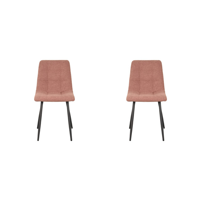 Label51 Eetkamerstoel juul 54x45x89 cm terra stof set van 2 3183542 large