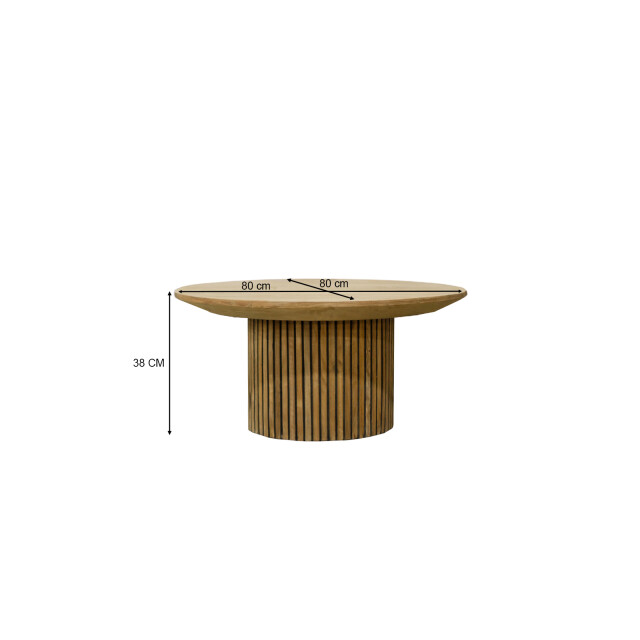 Livingfurn salontafel lausanne 80cm - 3186082 large