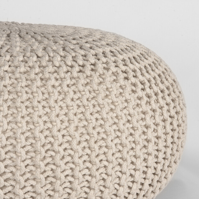 Label51 Poef knitted naturel katoen l 3183242 large