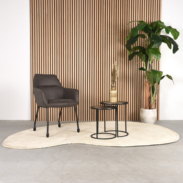 Label51 Eetkamerstoel lenny antraciet micro suede set van 2 3183502 large