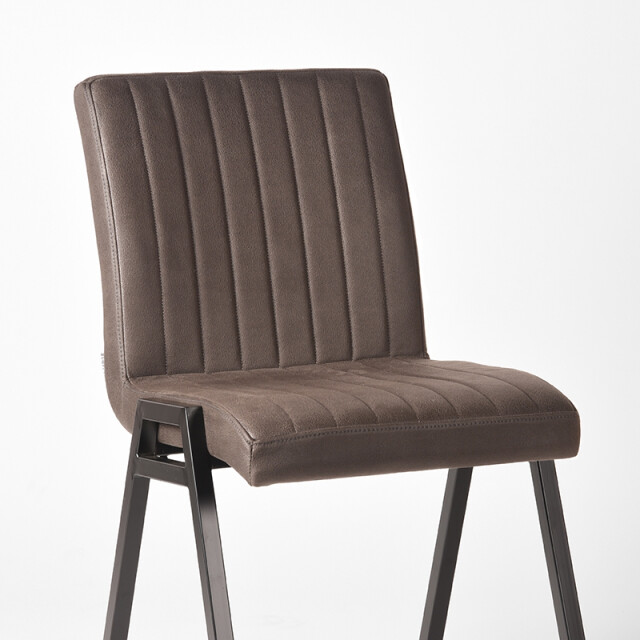 Label51 Eetkamerstoel matz antraciet microfiber set van 2 3183182 large