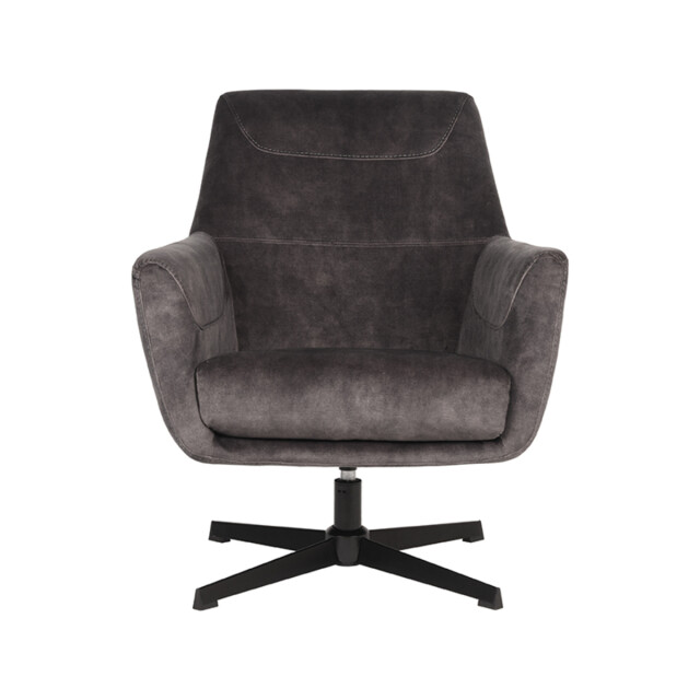 Label51 Fauteuil toby antraciet velours 3183323 large