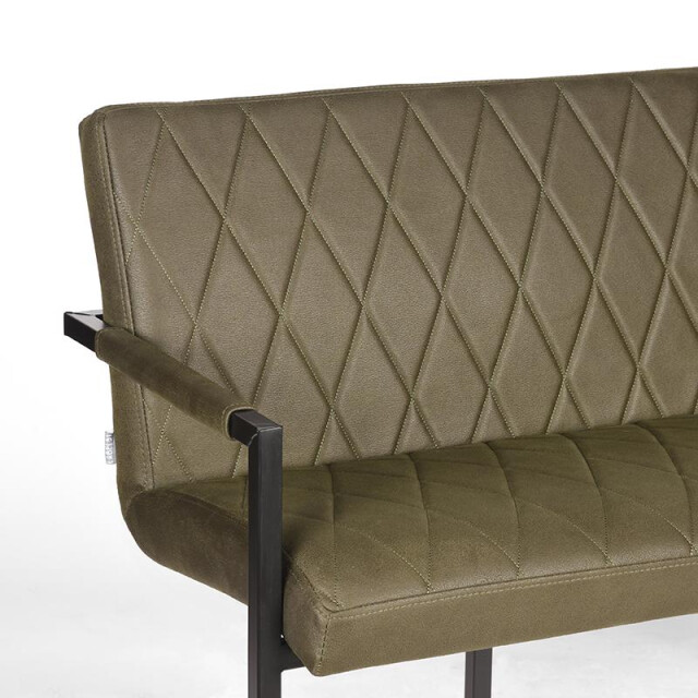 Label51 Eetkamerbank denmark army green microfiber 155 cm 3183222 large