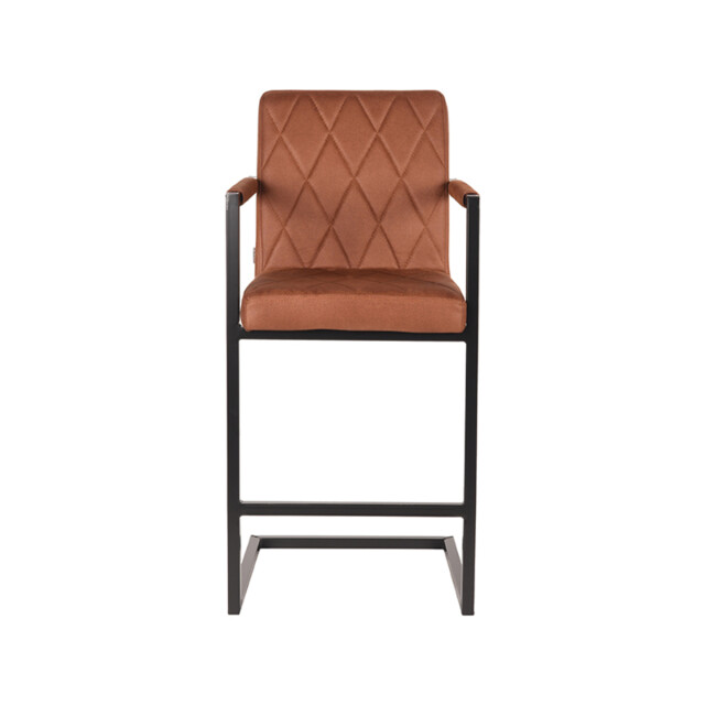 Label51 Barkruk denmark cognac microfiber zithoogte 65 set van 2 3183224 large