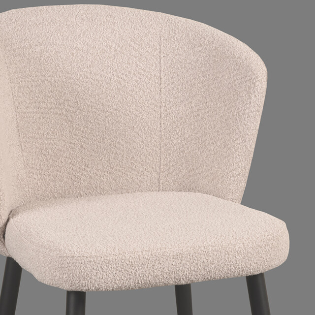 Label51 Eetkamerstoel wave naturel boucle 60x58x85 cm set van 2 3183704 large
