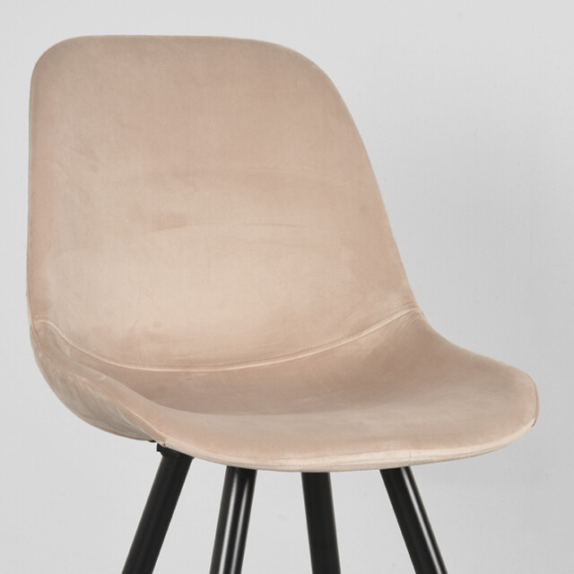 Label51 Eetkamerstoel capri zand fluweel set van 2 3183523 large