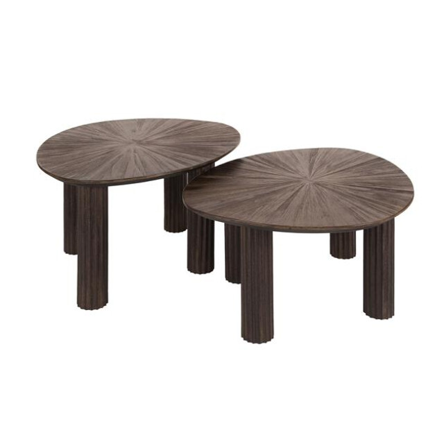 Hoyz salontafel maya teak teak rust brown set van 2 3185964 large