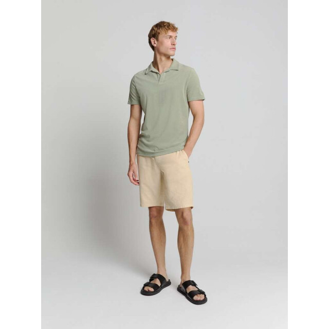 No Excess Polo revers solid terry knit smoke 28370480-049 large
