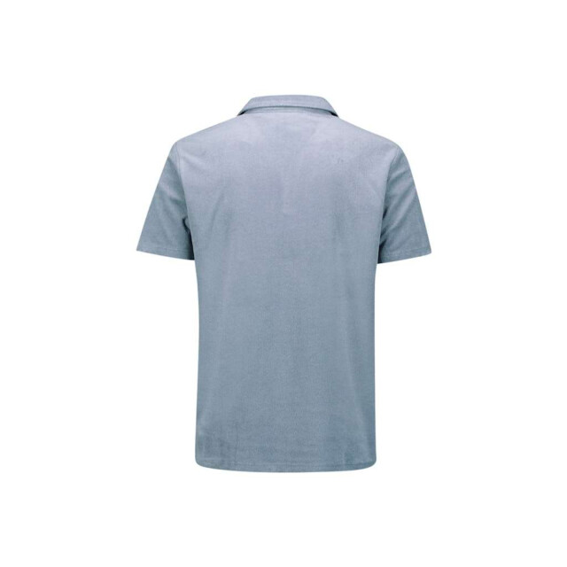 No Excess Polo revers solid terry knit washed blue 28370480-137 large