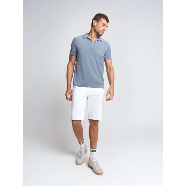 No Excess Polo revers solid terry knit washed blue 28370480-137 large