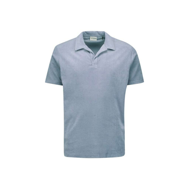 No Excess Polo revers solid terry knit washed blue 28370480-137 large