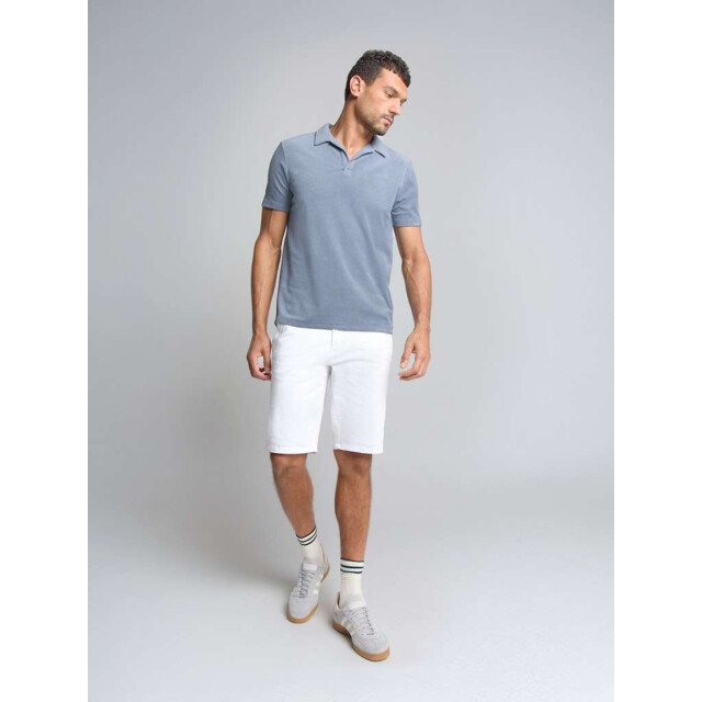 No Excess Polo revers solid terry knit washed blue 28370480-137 large