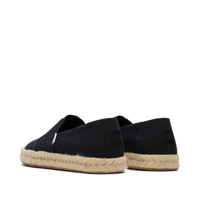 Toms Alpargata rope 10019875 black cotton slubby woven 10019875 large